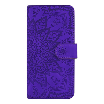 Calf Pattern Double Folding Design Embossed Leather Case with Wallet & Holder & Card Slots for iPhone XS / X(Purple)-garmade.com