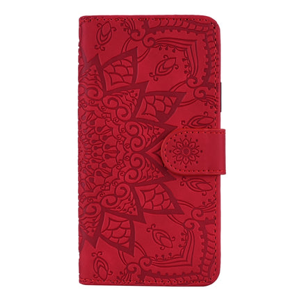 Calf Pattern Double Folding Design Embossed Leather Case with Wallet & Holder & Card Slots for iPhone 11 Pro Max (6.5 inch)(Red)-garmade.com