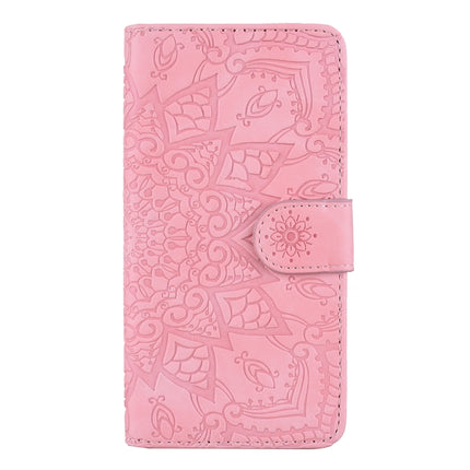 Calf Pattern Double Folding Design Embossed Leather Case with Wallet & Holder & Card Slots for iPhone 11 Pro Max (6.5 inch)(Pink)-garmade.com