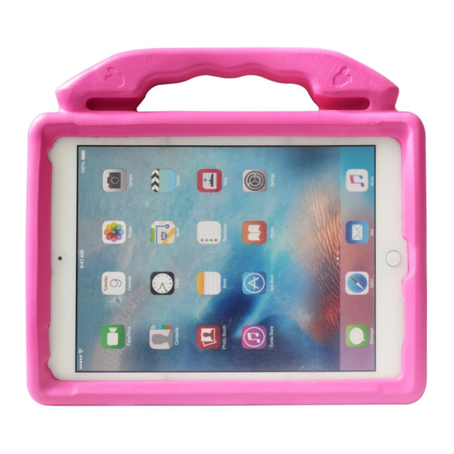 Shockproof EVA Thumb Bumper Case with Handle & Holder for iPad 9.7(Rose Red)-garmade.com