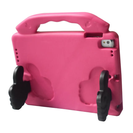 Shockproof EVA Thumb Bumper Case with Handle & Holder for iPad 9.7(Rose Red)-garmade.com