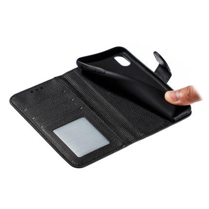 Feather Pattern Litchi Texture Horizontal Flip Leather Case with Wallet & Holder & Card Slots For iPhone XS /X(Black)-garmade.com