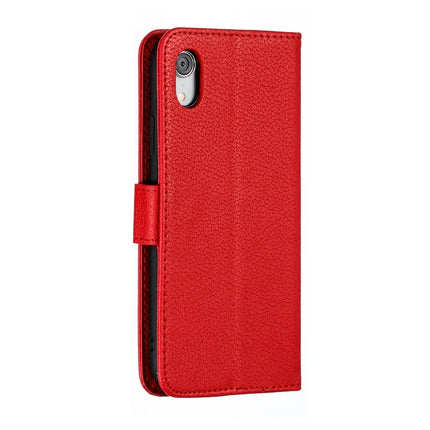 Feather Pattern Litchi Texture Horizontal Flip Leather Case with Wallet & Holder & Card Slots For iPhone XR(Red)-garmade.com