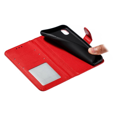 Feather Pattern Litchi Texture Horizontal Flip Leather Case with Wallet & Holder & Card Slots For iPhone XR(Red)-garmade.com
