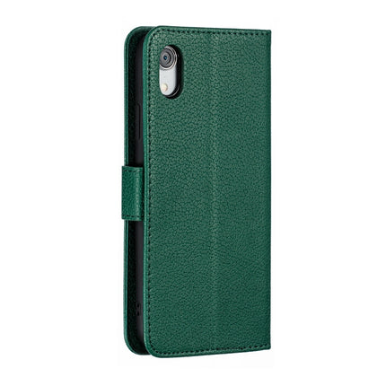Feather Pattern Litchi Texture Horizontal Flip Leather Case with Wallet & Holder & Card Slots For iPhone XR(Green)-garmade.com