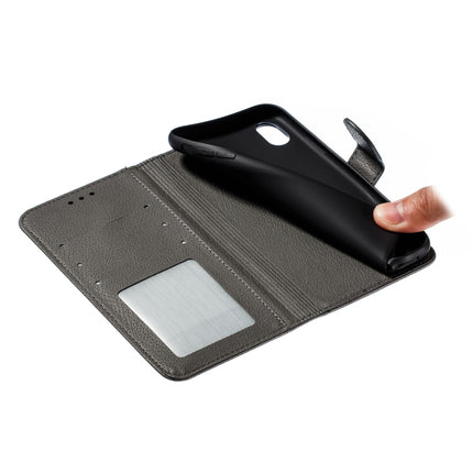 Feather Pattern Litchi Texture Horizontal Flip Leather Case with Wallet & Holder & Card Slots For iPhone XR(Grey)-garmade.com
