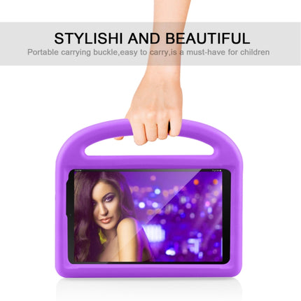 Shockproof EVA Bumper Case with Handle & Holder for Galaxy Tab A 8 (2019) P200 / P205(Purple)-garmade.com