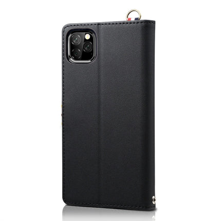 Wave Point Horizontal Flip Leather Case with Card Slots & Holder & Wallet & Lanyard for iPhone 11 Pro Max(Black)-garmade.com