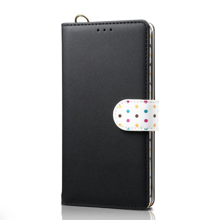 Wave Point Horizontal Flip Leather Case with Card Slots & Holder & Wallet & Lanyard for Galaxy Note 10(Black)-garmade.com