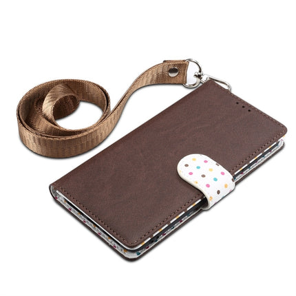 Wave Point Horizontal Flip Leather Case with Card Slots & Holder & Wallet & Lanyard for Galaxy Note 10(Brown)-garmade.com