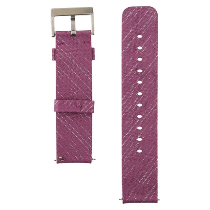 Simple Fashion Canvas Wrist Strap for Fitbit Versa / Versa 2(Dark Red)-garmade.com