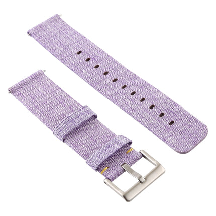 Simple Fashion Canvas Wrist Strap for Fitbit Versa / Versa 2(Light Purple)-garmade.com