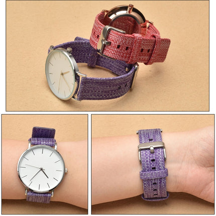 Simple Fashion Canvas Wrist Strap for Fitbit Versa / Versa 2(Light Purple)-garmade.com