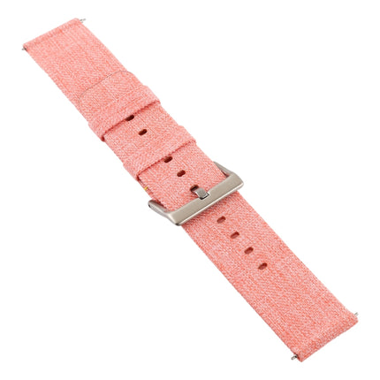 Simple Fashion Canvas Wrist Strap for Fitbit Versa / Versa 2(Coral)-garmade.com