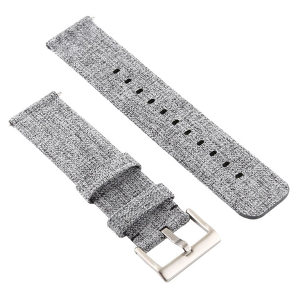 Simple Fashion Canvas Wrist Strap for Fitbit Versa / Versa 2(Grey)-garmade.com