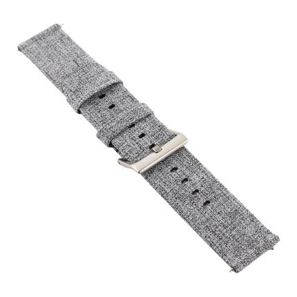 Simple Fashion Canvas Wrist Strap for Fitbit Versa / Versa 2(Grey)-garmade.com