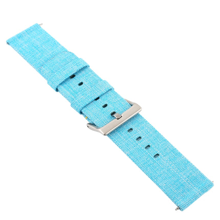 Simple Fashion Canvas Wrist Strap for Fitbit Versa / Versa 2(Sky Blue)-garmade.com