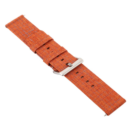 Simple Fashion Canvas Wrist Strap for Fitbit Versa / Versa 2(Light Orange)-garmade.com