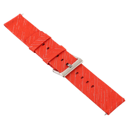 Simple Fashion Canvas Wrist Strap for Fitbit Versa / Versa 2(Orange)-garmade.com