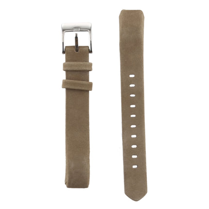 Smart Watch Shiny Leather Watchband for Fitbit Alta(Light Brown)-garmade.com