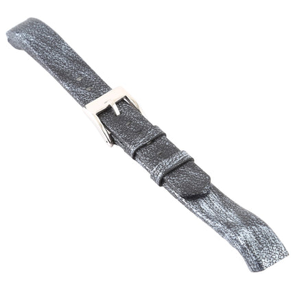 Smart Watch Shiny Leather Watchband for Fitbit Alta(Grey)-garmade.com