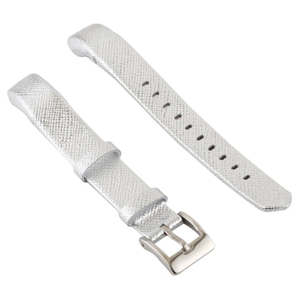 Smart Watch Shiny Leather Watchband for Fitbit Alta(White)-garmade.com