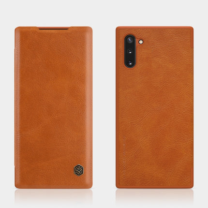 NILLKIN QIN Series Crazy Horse Texture Horizontal Flip Leather Case with Card Slot(Brown)-garmade.com