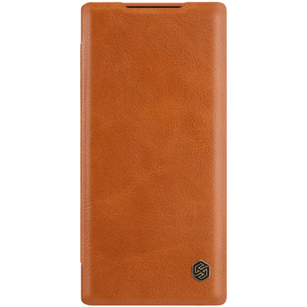 NILLKIN QIN Series Crazy Horse Texture Horizontal Flip Leather Case with Card Slot(Brown)-garmade.com