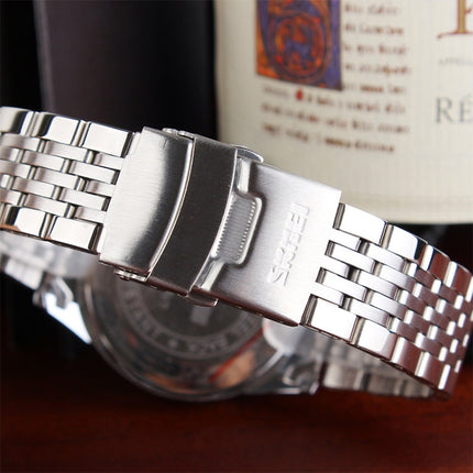 SKMEI 9058 Multifunctional Outdoor Fashion Waterproof Steel Strip Quartz Wrist Watch(Men Style Blue)-garmade.com