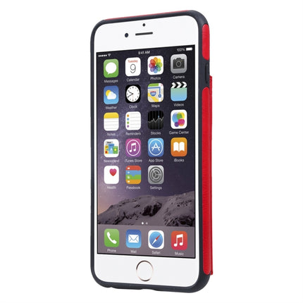 For iPhone 6 Plus Cat Tree Embossing Pattern Shockproof Protective Case with Card Slots & Photo Frame(Red)-garmade.com