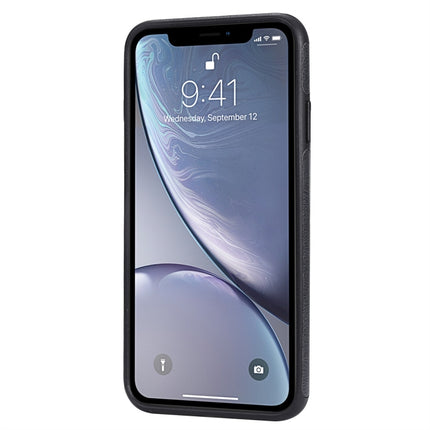For iPhone XS Max Cat Tree Embossing Pattern Shockproof Protective Case with Card Slots & Photo Frame(Black)-garmade.com