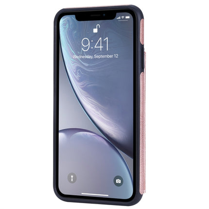 For iPhone XS Max Cat Tree Embossing Pattern Shockproof Protective Case with Card Slots & Photo Frame(Rose Gold)-garmade.com