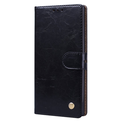 For Galaxy Note 10 Business Style Oil Wax Texture Horizontal Flip Leather Case with Holder & Card Slots & Wallet(Black)-garmade.com