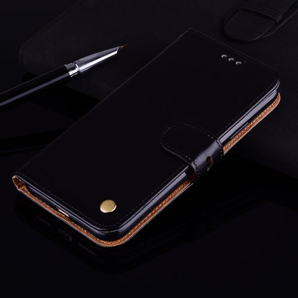 For Galaxy Note 10 Business Style Oil Wax Texture Horizontal Flip Leather Case with Holder & Card Slots & Wallet(Black)-garmade.com