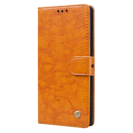 For Galaxy Note 10 Business Style Oil Wax Texture Horizontal Flip Leather Case with Holder & Card Slots & Wallet(Orange-Yellow)-garmade.com