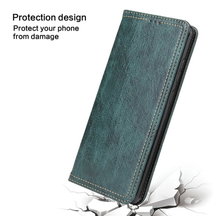 For Samsung Galaxy S20 Fierre Shann Retro Tree Bark Texture PU Magnetic Horizontal Flip Leather Case with Holder & Card Slots & Wallet(Green)-garmade.com