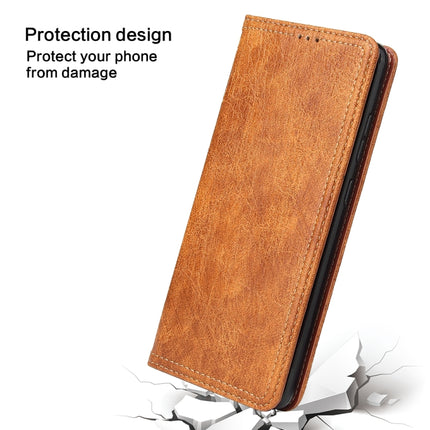 For Samsung Galaxy S20+ Fierre Shann Retro Tree Bark Texture PU Magnetic Horizontal Flip Leather Case with Holder & Card Slots & Wallet(Brown)-garmade.com