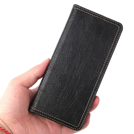 For Samsung Galaxy S20 Ultra Fierre Shann Retro Tree Bark Texture PU Magnetic Horizontal Flip Leather Case with Holder & Card Slots & Wallet(Black)-garmade.com