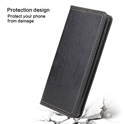 For Samsung Galaxy S20 Ultra Fierre Shann Retro Tree Bark Texture PU Magnetic Horizontal Flip Leather Case with Holder & Card Slots & Wallet(Black)-garmade.com