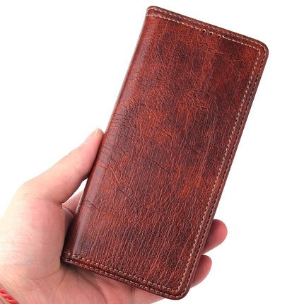 For Samsung Galaxy S20 Ultra Fierre Shann Retro Tree Bark Texture PU Magnetic Horizontal Flip Leather Case with Holder & Card Slots & Wallet(Red)-garmade.com