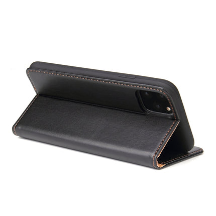 Fierre Shann PU Genuine Leather Texture Horizontal Flip Leather Case with Holder & Card Slots & Wallet For iPhone 11(Black)-garmade.com