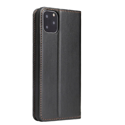 Fierre Shann PU Genuine Leather Texture Horizontal Flip Leather Case with Holder & Card Slots & Wallet For iPhone 11 Pro(Black)-garmade.com