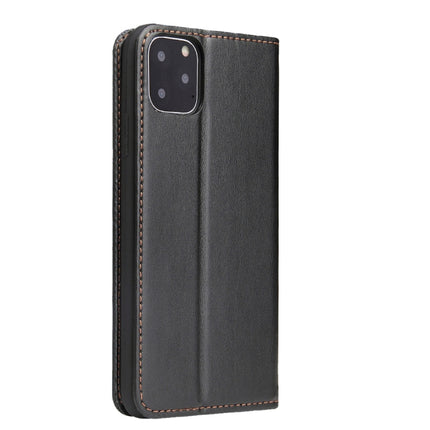 Fierre Shann PU Genuine Leather Texture Horizontal Flip Leather Case with Holder & Card Slots & Wallet For iPhone 11 Pro Max(Black)-garmade.com