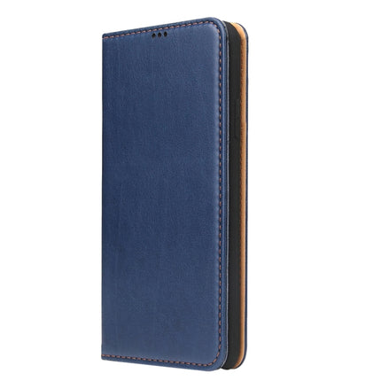 Fierre Shann PU Genuine Leather Texture Horizontal Flip Leather Case with Holder & Card Slots & Wallet For iPhone 11 Pro Max(Blue)-garmade.com