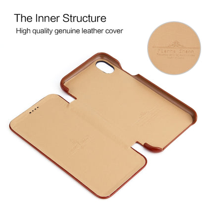 Fierre Shann Business Magnetic Horizontal Flip Genuine Leather Case For iPhone XR(Brown)-garmade.com