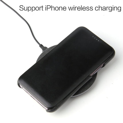 Fierre Shann Business Magnetic Horizontal Flip Genuine Leather Case For iPhone 11(Black)-garmade.com