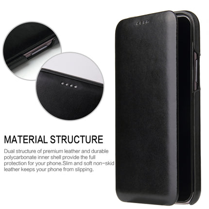 Fierre Shann Business Magnetic Horizontal Flip Genuine Leather Case For iPhone 11 Pro(Black)-garmade.com