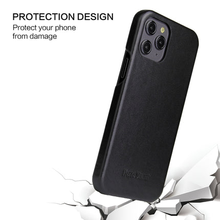 Fierre Shann Business Magnetic Horizontal Flip Genuine Leather Case For iPhone 12 mini(Black)-garmade.com