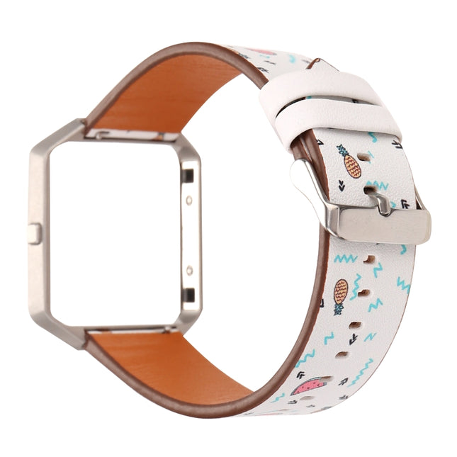 For Fitbit Blaze Leather Replacement Strap Watchband(Flamingo)-garmade.com
