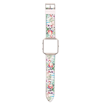 For Fitbit Blaze Leather Replacement Strap Watchband(Peony)-garmade.com